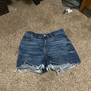 American Eagle Dark Blue Distressed Short